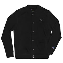 Load image into Gallery viewer, R/M Embroidered Champion Bomber Jacket - Black