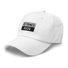 Load image into Gallery viewer, Reformed Man Box Logo Dad Hat - White