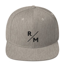 Load image into Gallery viewer, R/M Badge Logo Snapback Hat - Heather Grey