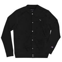 Load image into Gallery viewer, R/M Embroidered Champion Bomber Jacket - Black
