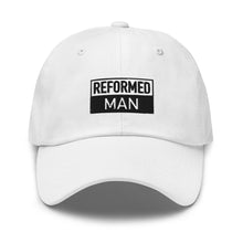 Load image into Gallery viewer, Reformed Man Box Logo Dad Hat - White

