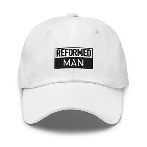 Reformed Man Box Logo Dad Hat - White