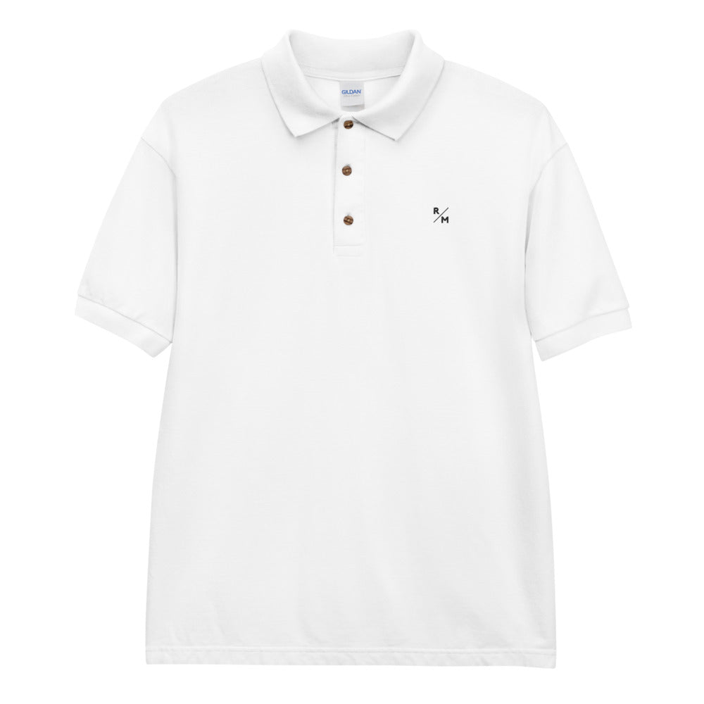 R/M Embroidered Badge Polo - White