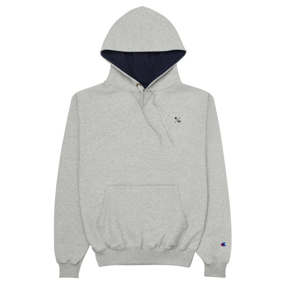R/M Embroidered Champion Hoodie Light Steel – Reformed Man