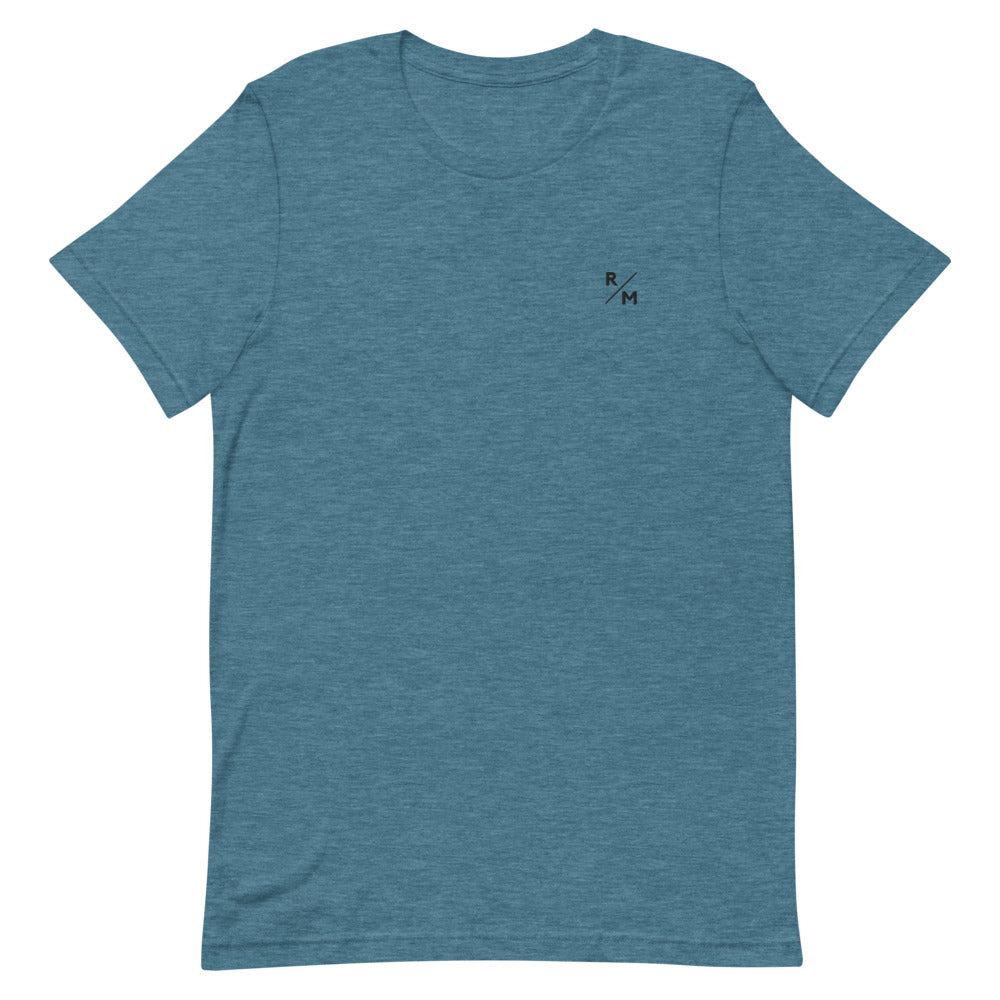 R/M Embroidered Badge Tee - Dark Teal Heather