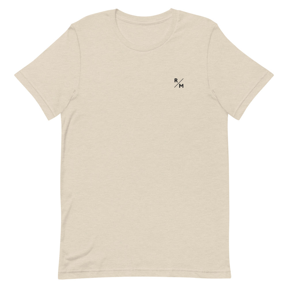 R/M Embroidered Badge Tee - Dust Heather