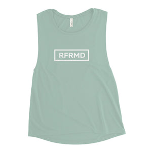 RFRMD Box Women's Muscle Tank - Dusty Blue